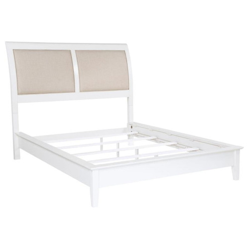 Bexhill - Upholstered Queen Panel Bed - White