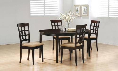 Gabriel - 5 Piece Extension Leaf Dining Table Set - Cappuccino