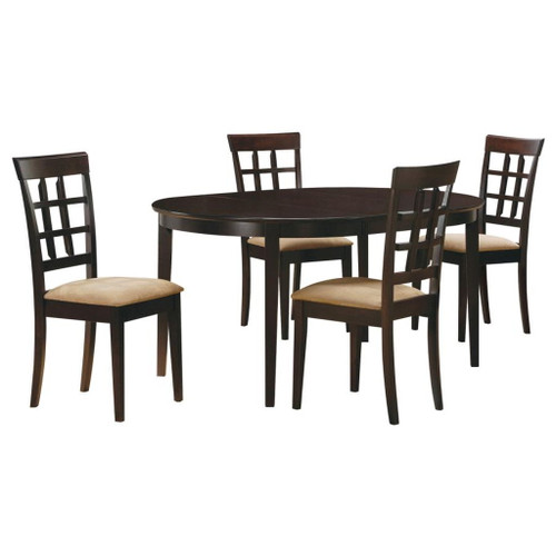 Gabriel - 5 Piece Extension Leaf Dining Table Set - Cappuccino