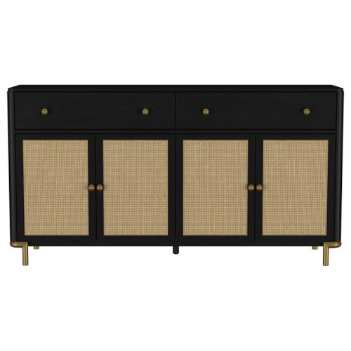 Arini - 2-Drawer Cane Door Dining Sideboard Server - Black