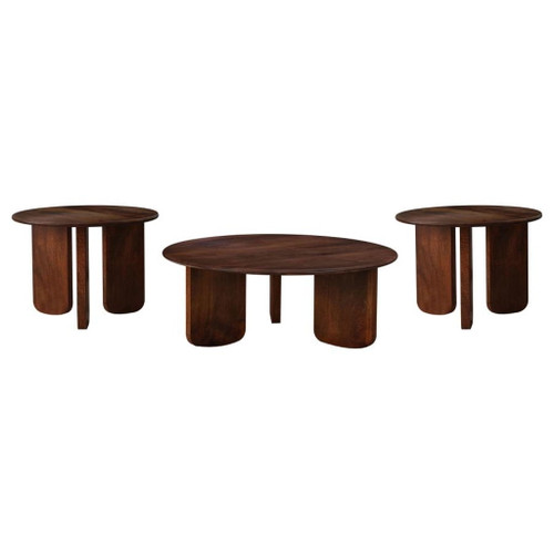 Dale - 3 Piece Solid Wood Coffee And End Table Set - Brown
