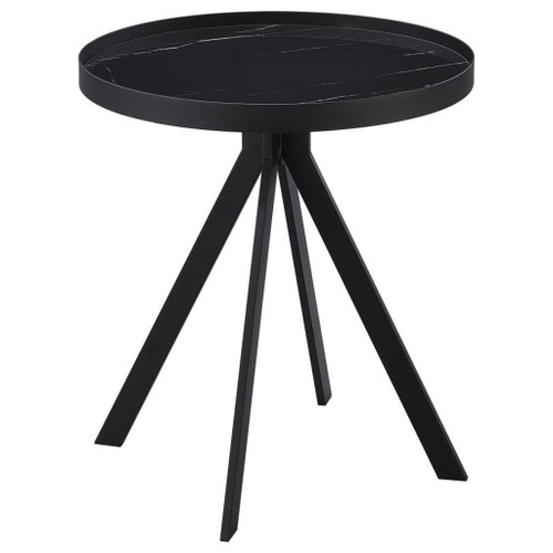 Briggs - 3 Piece Round Coffee And End Table Set - Black