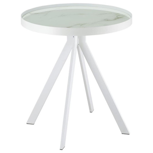 Briggs - 3 Piece Round Coffee And End Table Set - White