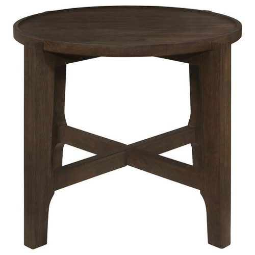 Cota - 3 Piece Solid Wood Coffee And End Table Set - Dark Brown