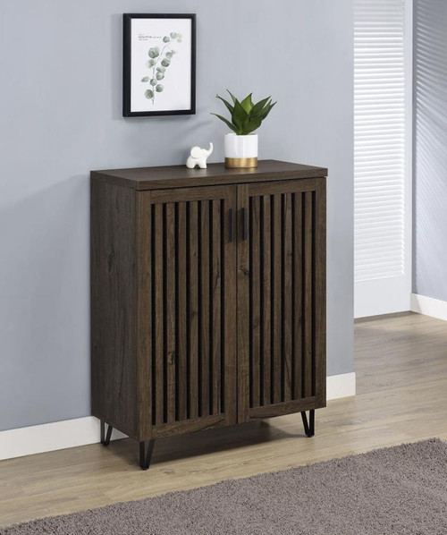 Brixton - 2-Door Entryway Shoe Storage Cabinets - Smoked Oak