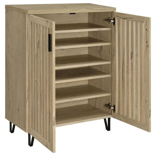 Brixton - 2-Door Entryway Shoe Storage Cabinets White Oak