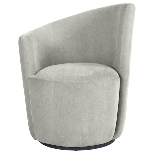 Nueva - Upholstered Swivel Chair Curved Backrest - Dove Gray