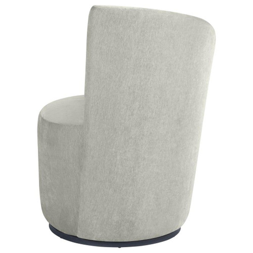 Nueva - Upholstered Swivel Chair Curved Backrest - Dove Gray