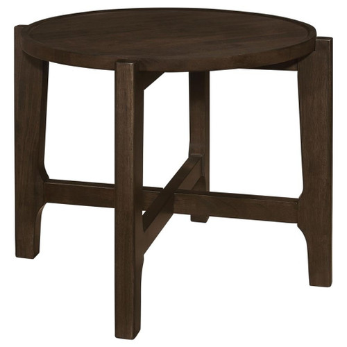 Cota - 2 Piece Solid Wood Coffee And End Table Set - Dark Brown