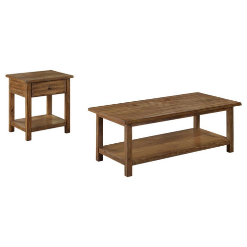 Payne - 2 Piece Coffee And 1-Drawer End Table Set - Brown