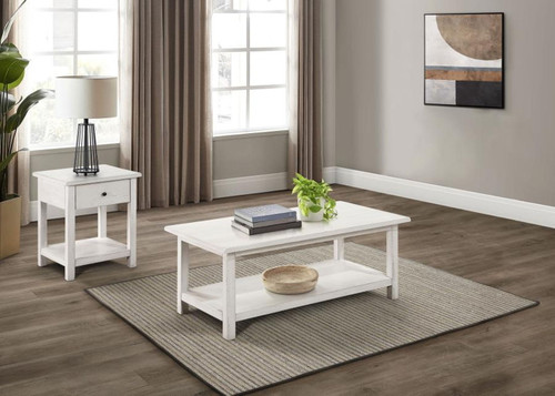 Payne - 2 Piece Coffee And 1-Drawer End Table Set - White