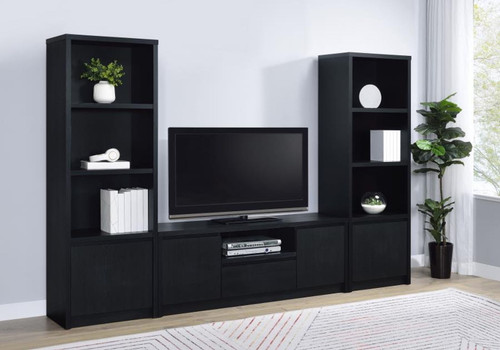 Winfield - 3 Piece Entertainment Center With TV Stand - Black