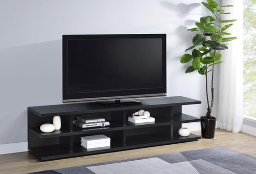 Cartmill - 2-Tier TV Stand Media Console - Black