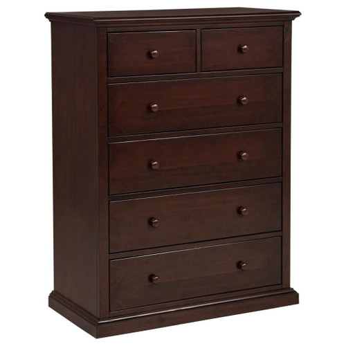 Sumerlin - 6-Drawer Bedroom Chest Of Drawers - Cappuccino