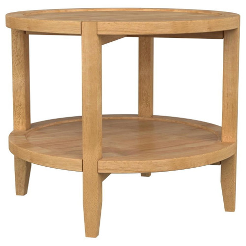 Camillo - 2 Piece Round Coffee And End Table Set - Maple