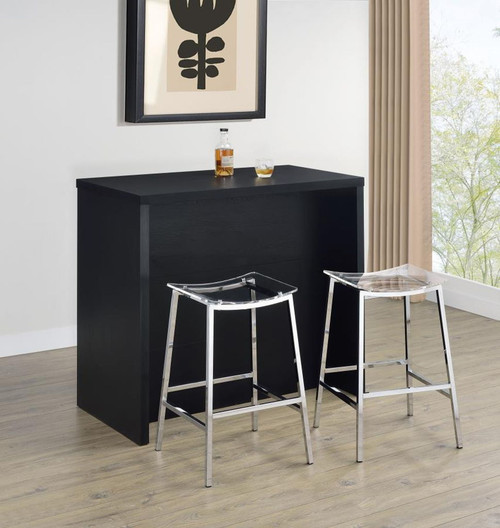 Topanga - Engineered Wood Freestanding Home Bar - Black