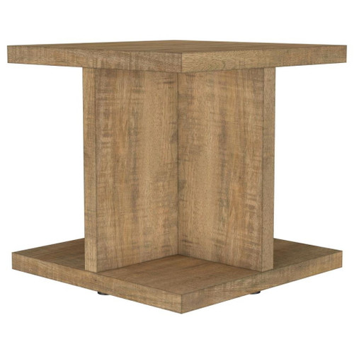 Cortona - Square Engineered Wood End Side Table - Mango