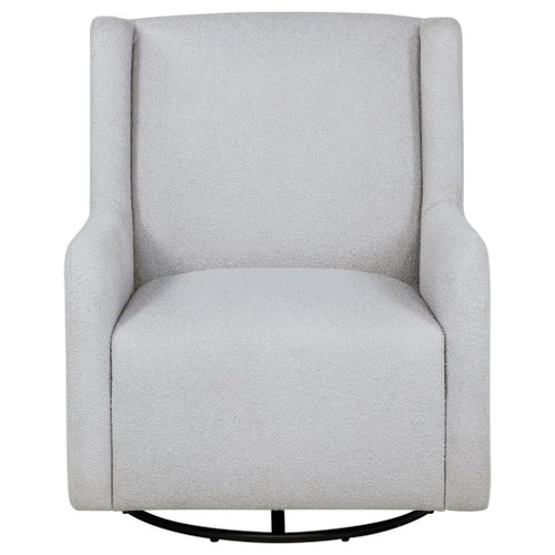 Serra - Boucle Upholstered Swivel Glider Recliner - Dove Gray