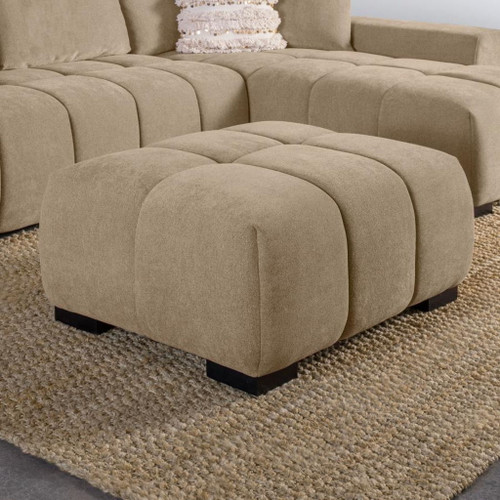 Octavia - Upholstered Rectangular Ottoman - Camel