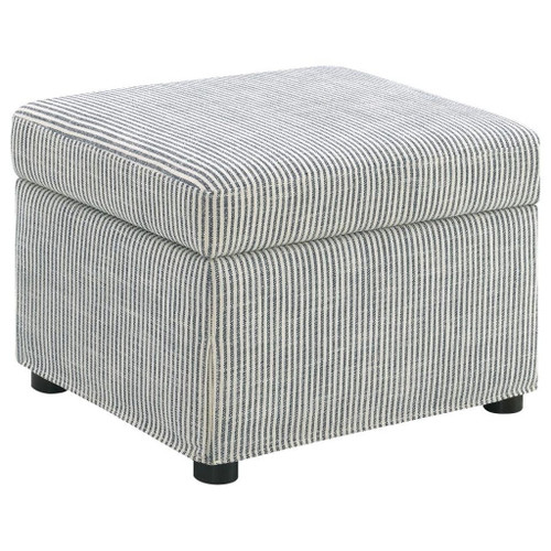 Winter - Upholstered Hydraulic Lift Top Storage Ottoman - Gray