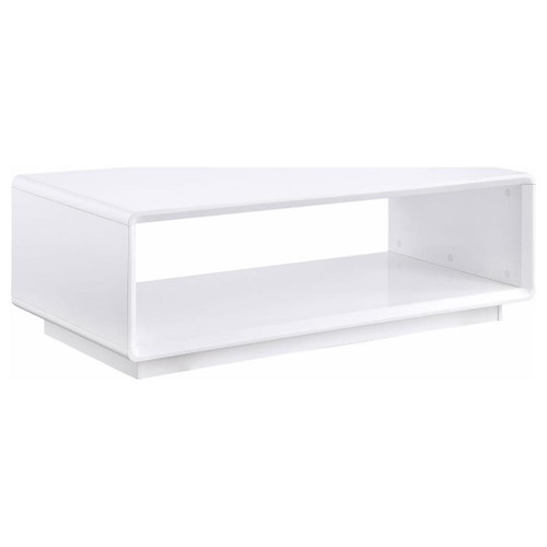 Paseo - Rectangular Cocktail Coffee Table - White High Gloss