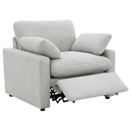 Collins - Upholstered Power Recliner Chair - Gray