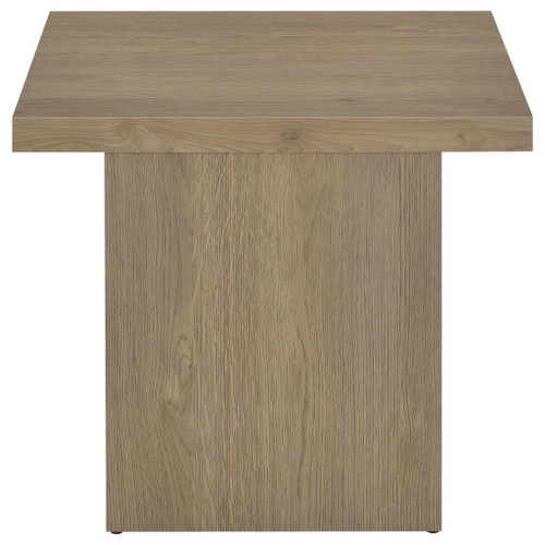 Devar - 2 Piece Square Cocktail Coffee End Table Set - Latte