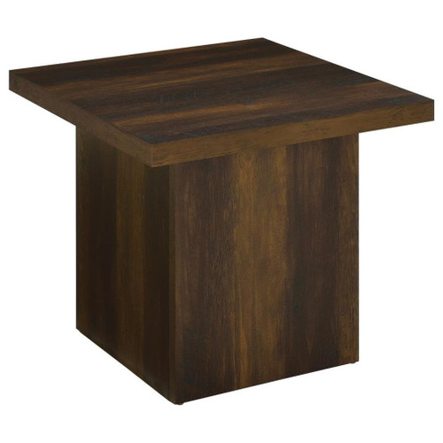 Devar - 2 Piece Square Coffee And End Table Set - Dark Pine