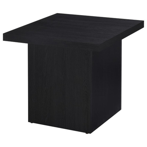 Devar - 3 Piece Square Cocktail Coffee End Table Set - Black