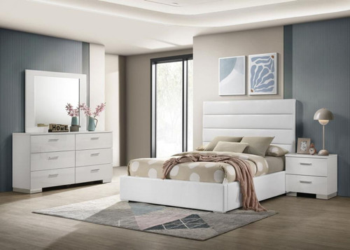 Felicity - 4 Piece Twin Bedroom Set - White High Gloss