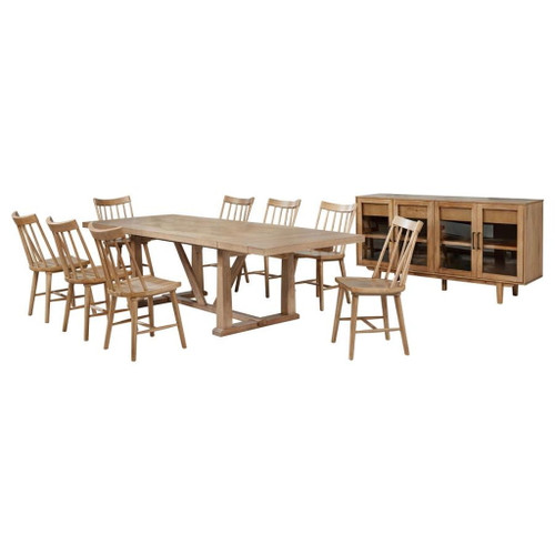 Middleton - 10 Piece Extension Leaf Dining Set - Brown And Black