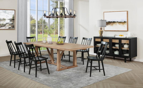 Middleton - 10 Piece Extension Leaf Dining Set - Natural Brown