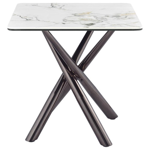 Carvell - 2 Piece Square Coffee And End Table Set - Mirage White