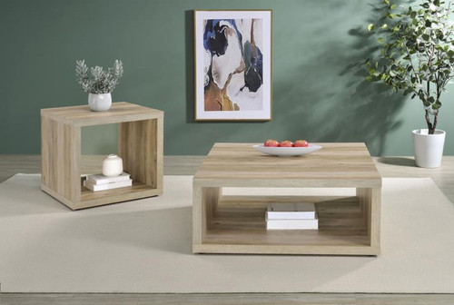 Frisco - 2 Piece Coffee And End Table Set - Distressed Pine