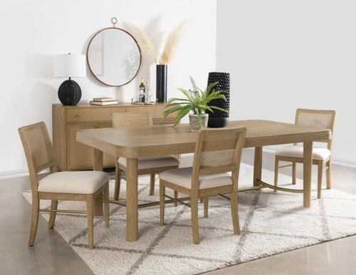 Arini - 5 Piece Extension Leaf Dining Table Set - Sand Wash