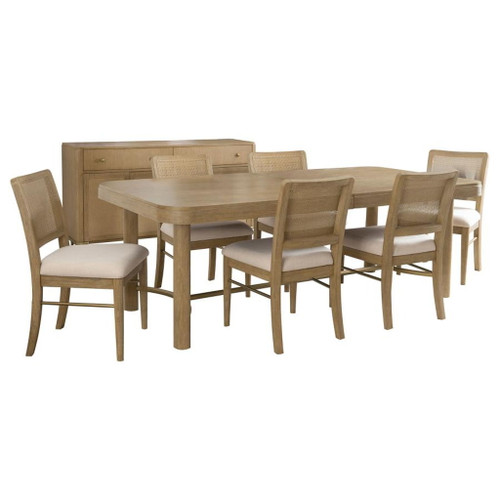 Arini - 7 Piece Extension Leaf Dining Table Set - Sand Wash