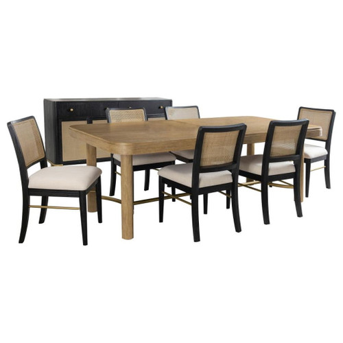 Arini - 7 Piece Extension Leaf Dining Table Set - Black