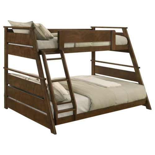 Holden - Wood Veneer Twin Over Full Bunk Bed - Walnut