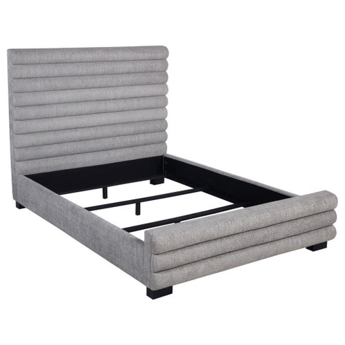 Patricia - Boucle Upholstered Eastern King Bed - Gray