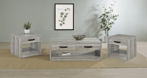 Felix - 3 Piece Coffee And End Table Set - Gray Driftwood
