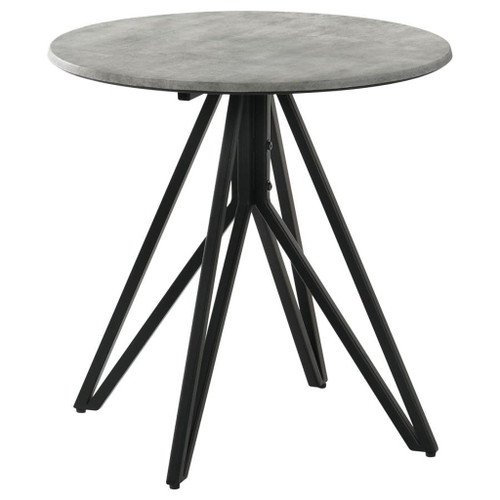 Hadi - 3 Piece Round Smarttop Coffee And End Table Set - Cement