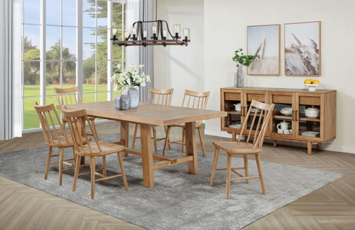 Middleton - 7 Piece Extension Leaf Dining Set - Natural Brown