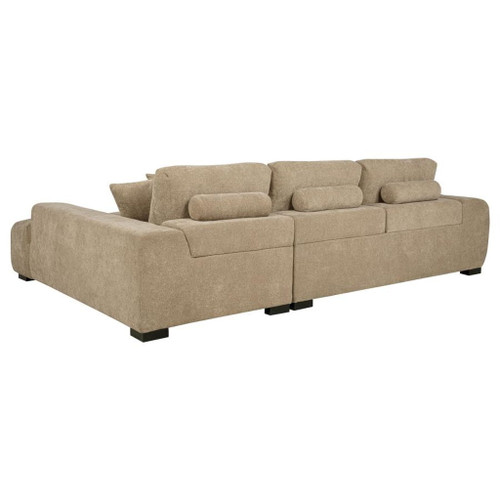 Octavia - Upholstered Sectional Chaise Sofa - Camel