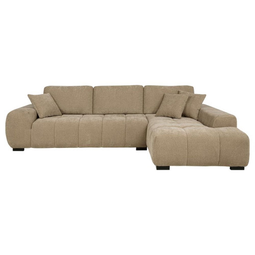 Octavia - Upholstered Sectional Chaise Sofa - Camel