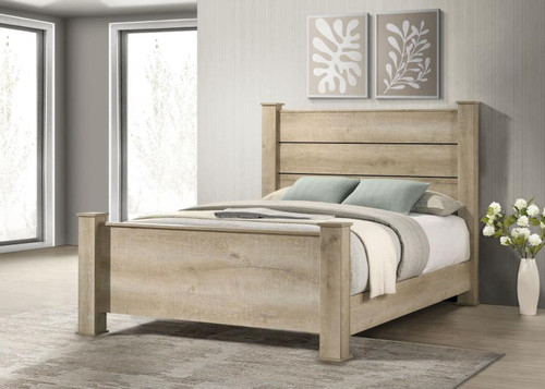 Oakglen - Queen Panel Bed - Weathered Oak