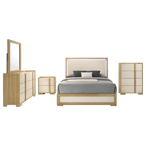 Hyland - 5 Piece Eastern King Bedroom Set - Natural