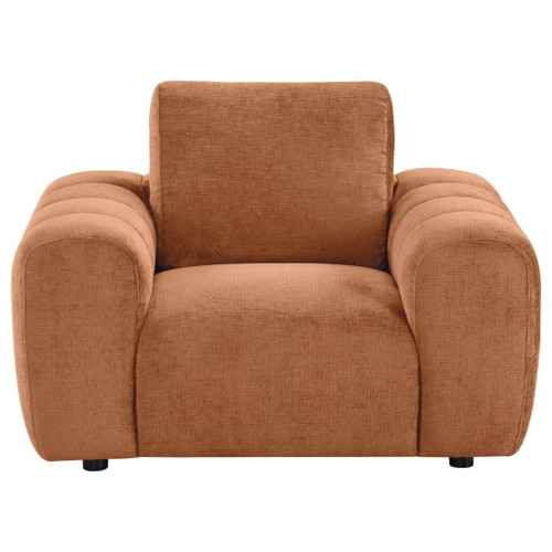 Burnett - Chenille Upholstered Accent Chair - Burnt Orange