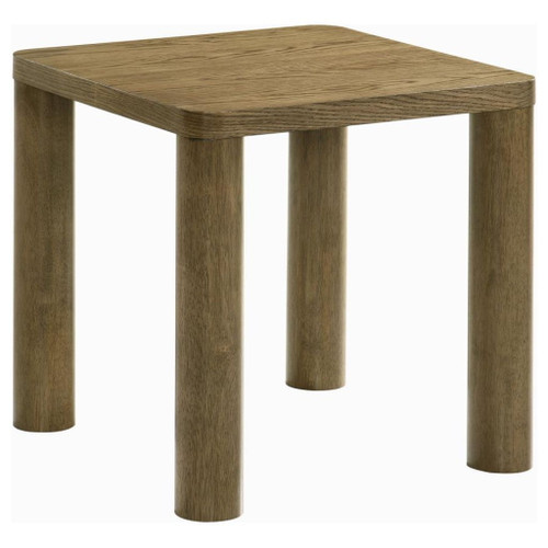 Castlewood - Engineered Wood Accent Side End Table - Brown Oak