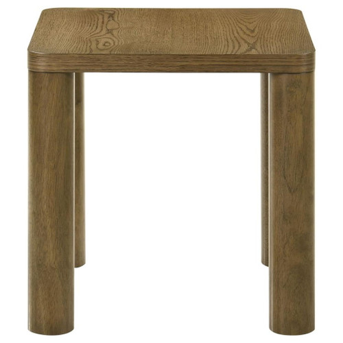 Castlewood - Engineered Wood Accent Side End Table - Brown Oak