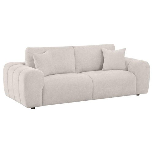 Burnett - 4 Piece Chenille Upholstered Sofa Set - Ivory